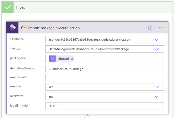 Import data package using Power Automate and Data management package ...