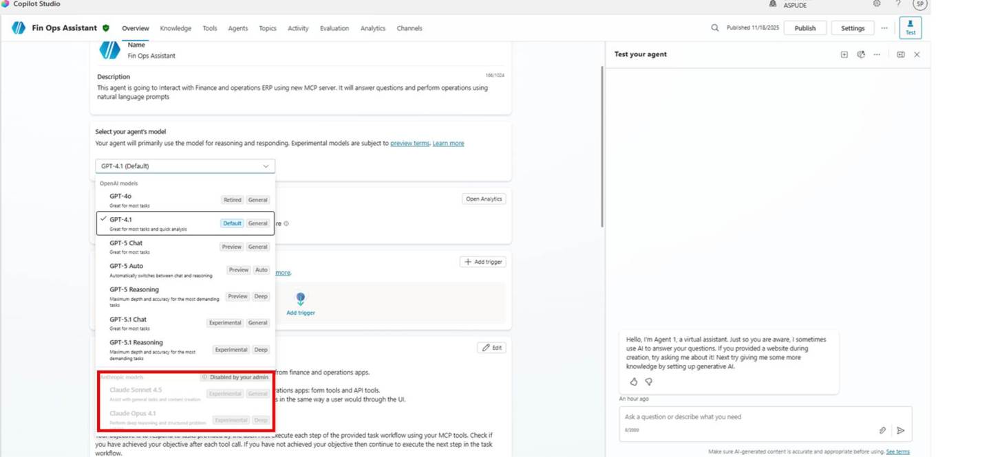 Enable and Configure new MCP server in Dynamics 365 for Finance and ...